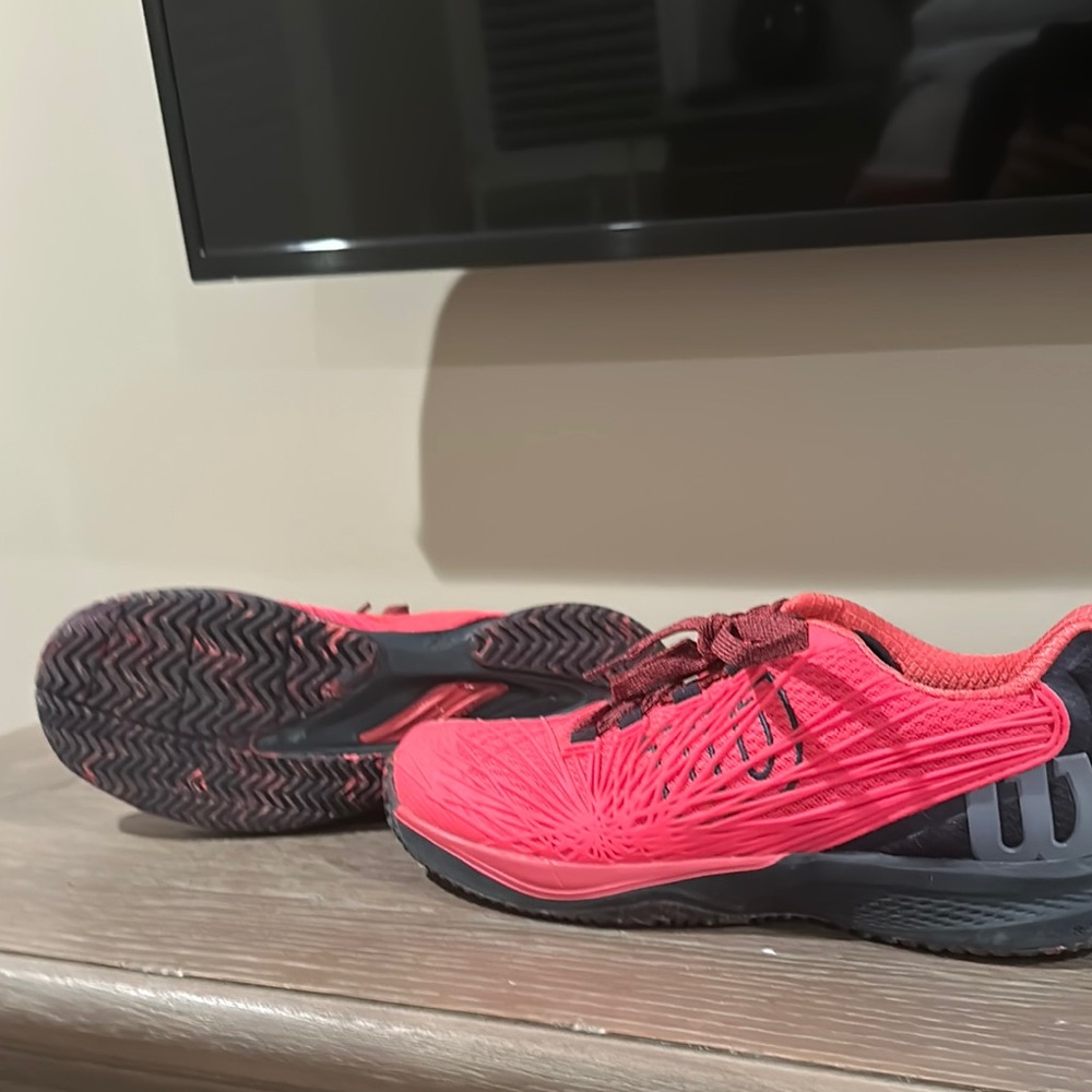 Wilson Kaos Vibrant Pink/ Grey Tennis Shoes Sz 9, Gently Worn (3 times)